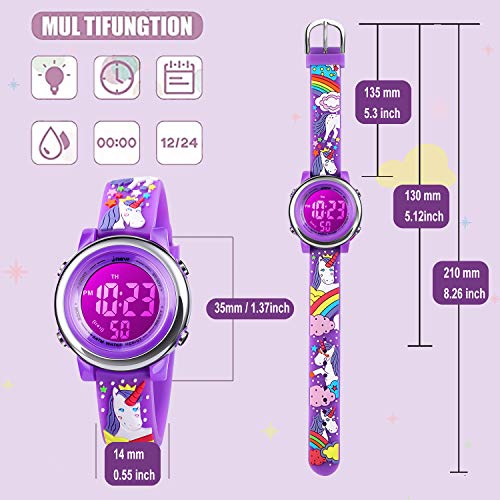 Girls Unicorn & Rainbow Watch