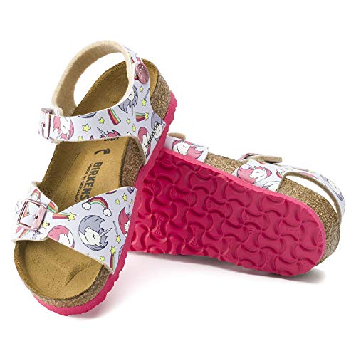 Pink soled Birkenstocks unicorn rainbow stars