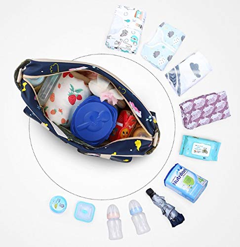 Insular® Multifunctional Waterproof Unicorn Nappy Changing Bag Tote (Navy)