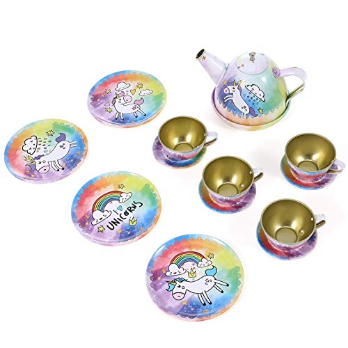 Tin Pretend Tea Set | Unicorn Design