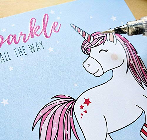Sparkle Unicorn Xmas Card