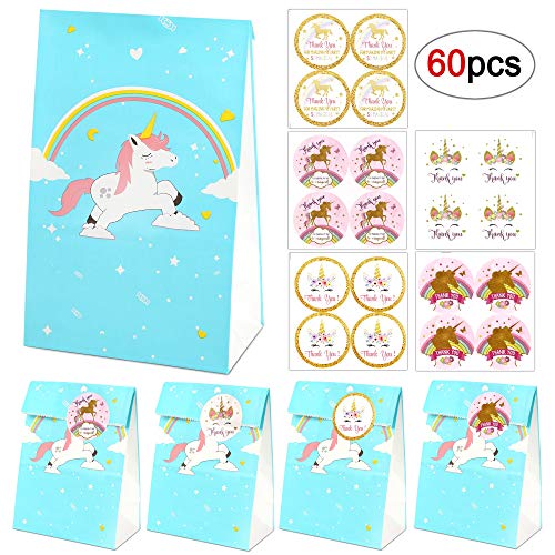 Blue Unicorn Party Bags Including Unicorn Stickers