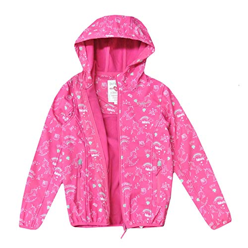 Pink Unicorn Girls Waterproof Jacket