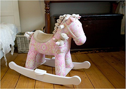 Pink & White Unicorn Rocking Horse 