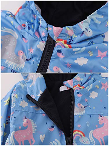 Blue Girls Unicorn Puddle Suit