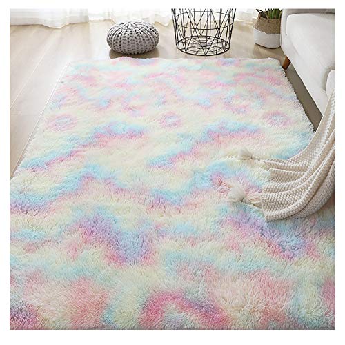 Rainbow Unicorn Coloured Rug | Super Soft & Fluffy