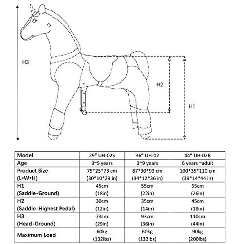 Large Sit On Unicorn Rocking Horse Toy | Ride On | Ages 6 To Adult | UFREE