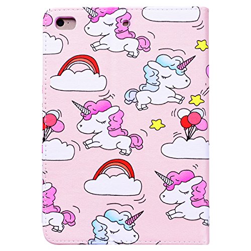 Funny Unicorn Mini iPad Case | Pink & Multicoloured 