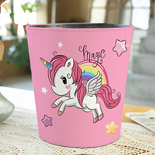 Pink Unicorn Waste Paper Bin