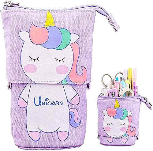 Purple Unicorn Stand Up Pencil Case | Organiser