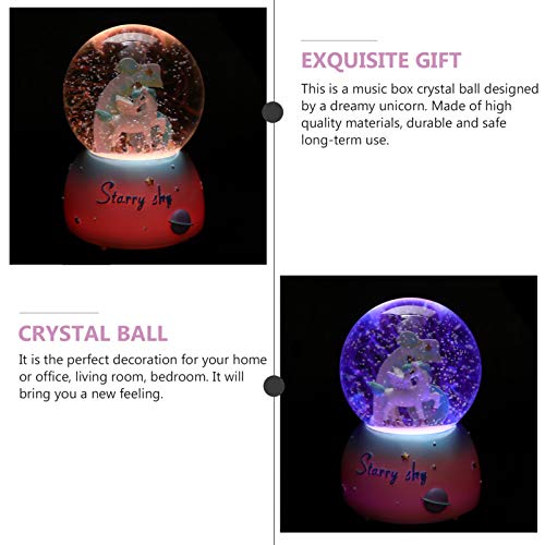Unicorn Light Up Unicorn Music Box | Snow Globe | 12cm x 8cm