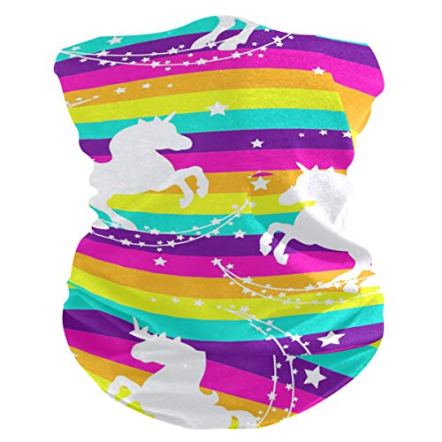 Unicorn Face Mask / Bandana / Headwear - Hot Rainbow