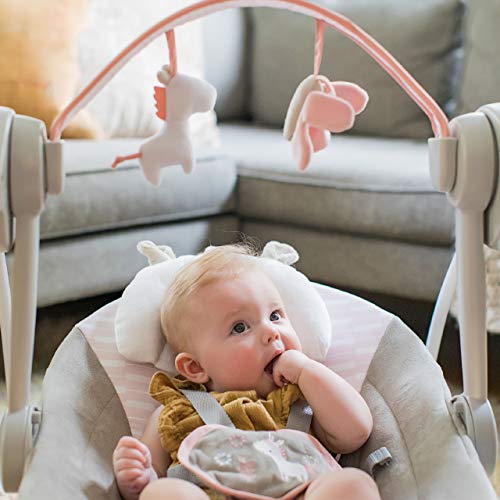 Baby Swing Bouncer Seat Grey and Pink Unicorn Design