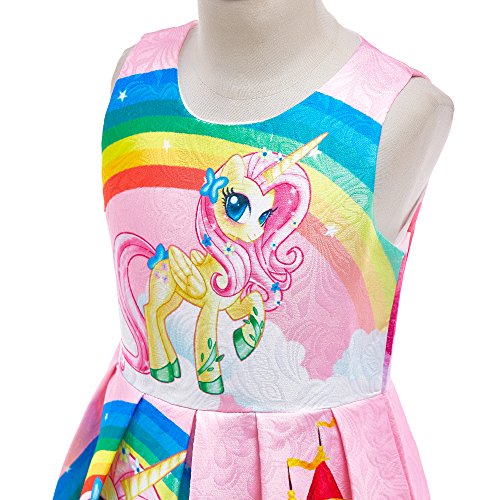 Rainbow Unicorn Sleeveless Girls Dress