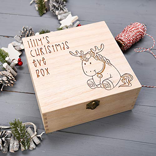 Personalised Wooden Unicorn Christmas Eve Box All Things Unicorn