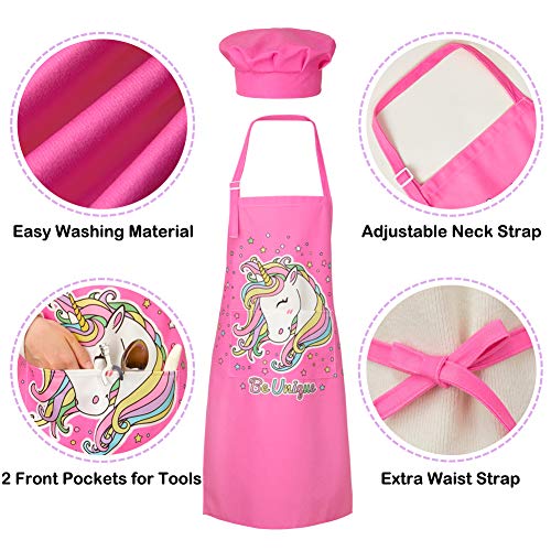 Kids Unicorn Baking Apron With Hat