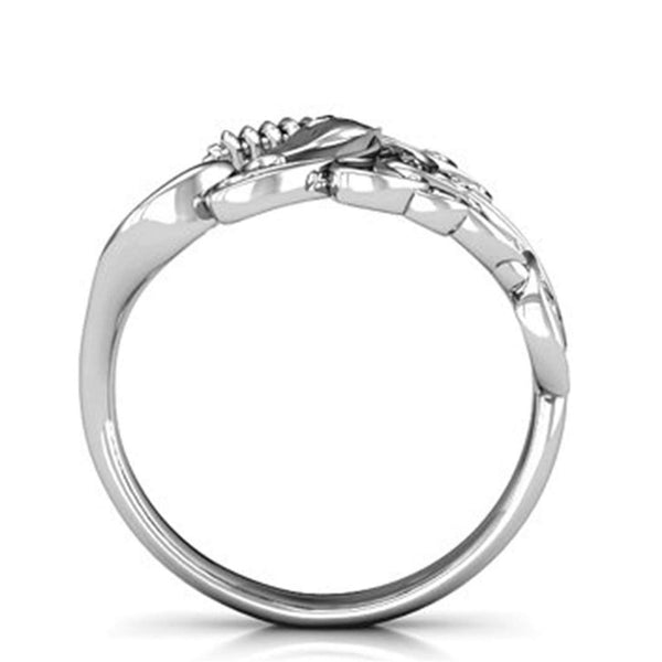 Sterling Silver Women's Unicorn Charm Ring - Blue Gemstones