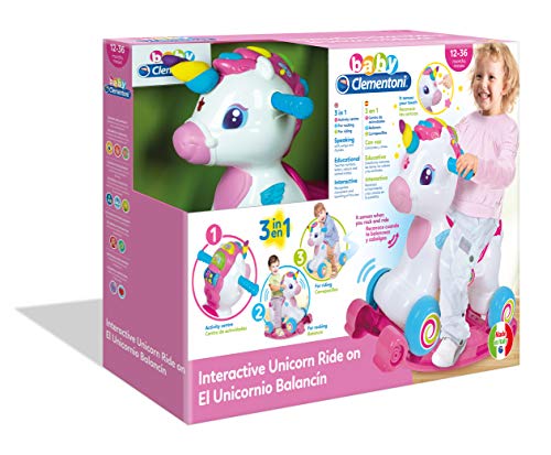 Interactive Unicorn Ride On 3 in 1 - Multicoloured