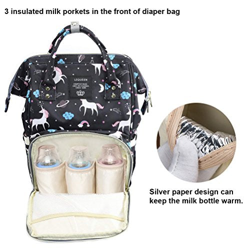 Unicorn Themed Changing Bags Black