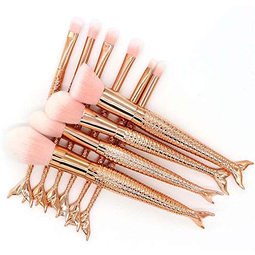 Rose Gold Mermaid Unicorn Make Up Brush Set