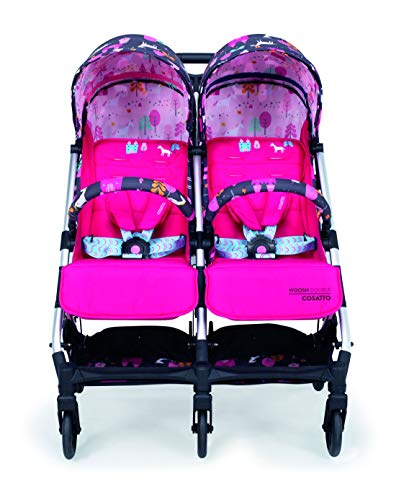 unicorn themed double buggy from cosatto