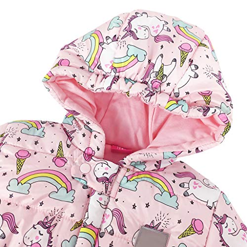 Girls Unicorn & Rainbow Snow Suit | Pink