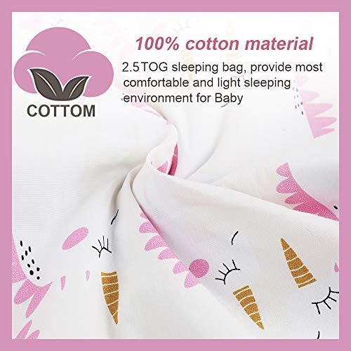 Unicorn Baby Sleeping Bag - 2.5 Tog with Adjustable Length | Baby Gift