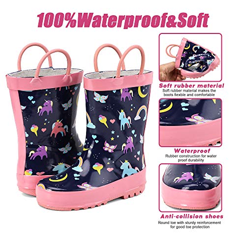 Girls Unicorn Wellie Boots 