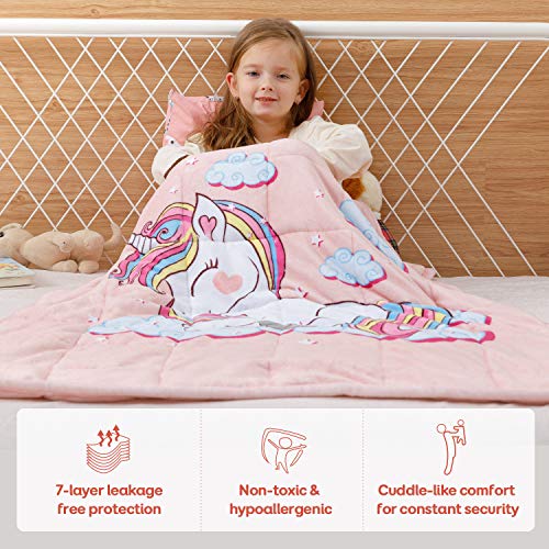 Kids Unicorn Weighted Blanket | Pink 