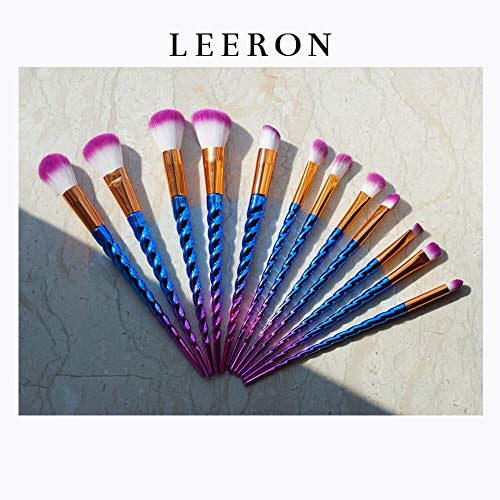 Pretty Swirled Unicorn Mermaid Make Up Brush Set | 12 Pieces