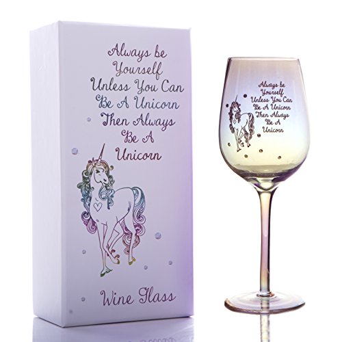 Unicorn Quote Engraved Wine Glass | Gift Box