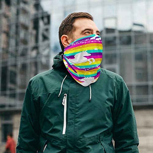 Unicorn Face Mask / Bandana / Headwear - Hot Rainbow