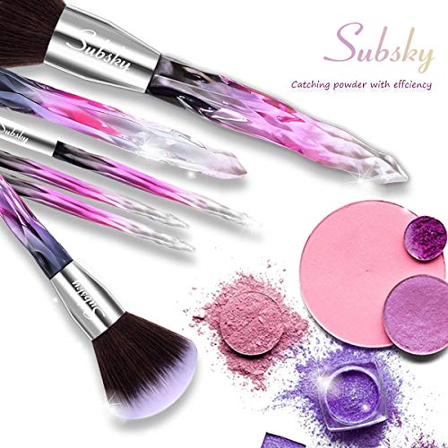 Crystal Coloured Unicorn Make Up Brush Set 15 Pcs