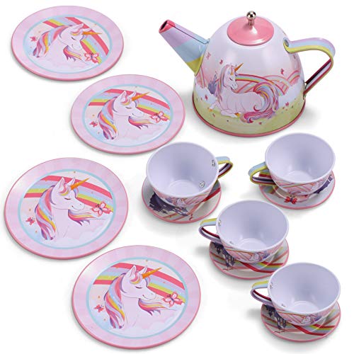 Unicorn Children's Pretend Tea Set | Tin
