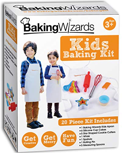 20 Piece Kids Kitchen Cooking & Baking Set - Ideal Christmas Or Birthday Gift