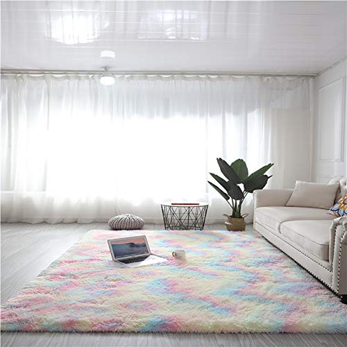 Cute Unicorn Large Rug | Rainbow Colours 