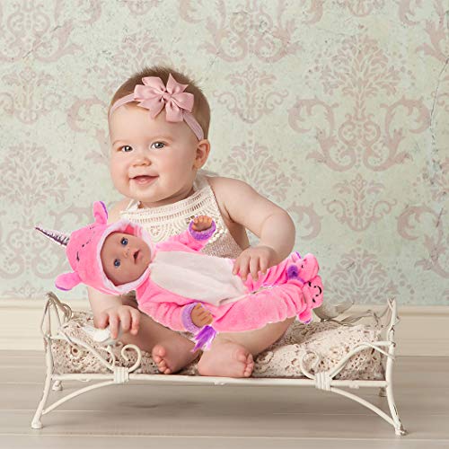 Pink & Blue Unicorn Doll Clothes | For 43cm | New Born Baby Dolls | Outfit Only 