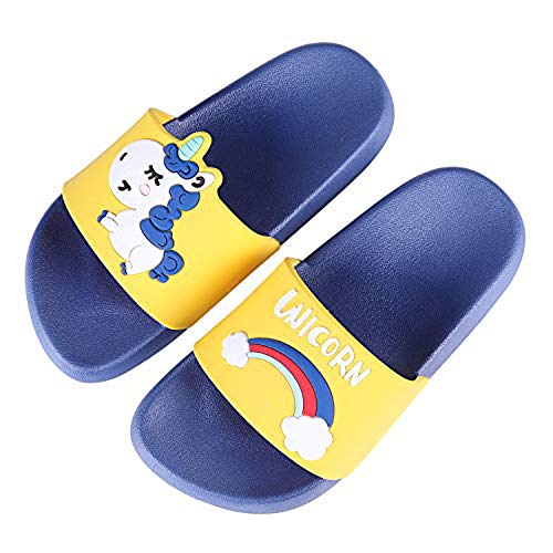 Blue & Yellow | Unicorn Sliders | Anti-Slip | Kids
