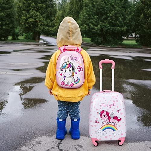 Set Of 2 Unicorn Suitcases