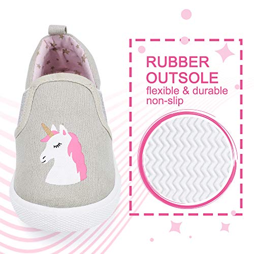 Unicorn Slip On Shoes Grey, Pink
