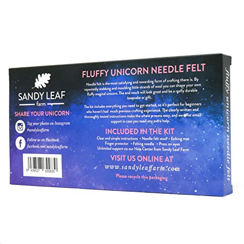 Fluffy Unicorn Needle Felt Kit | For Beginners