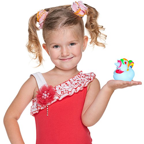 12 x Unicorn Rubber Ducks | Squeaky Bath Toy | Rubber Toy