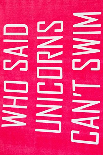 Unicorn slogan beach towel