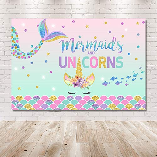 Mermaids & Unicorn Photoshoot Backdrop