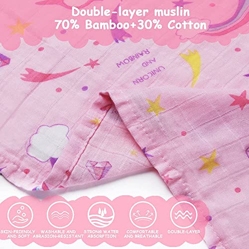 Pink Unicorn Muslin Blanket 