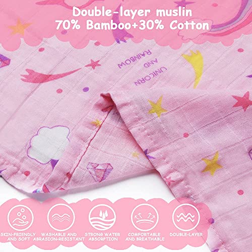 Pink Unicorn Muslin Blanket