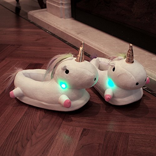 Light Up LED Unicorn Slippers For Women 