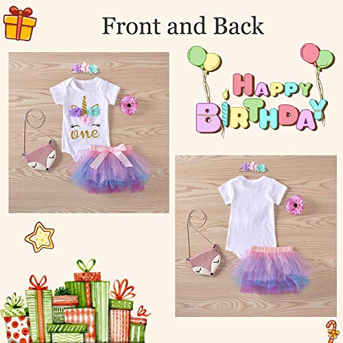 Girls Unicorn 1st Birthday Outfit For Parties Cake Smash