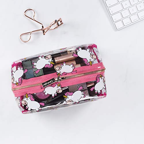 Women's Transparent Unicorn Make Up Bag | Large Cosmetics Pouch | Wash Bag