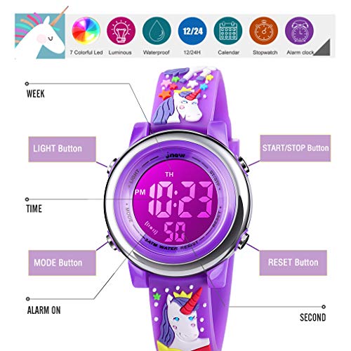 Waterproof Unicorn Watch | Purple 